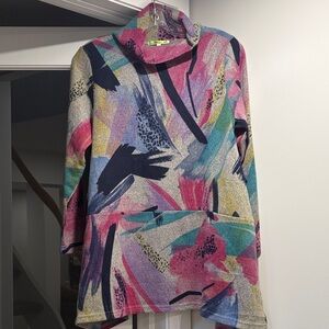 Trisha Tyler Colorful Abstract Patterned Sweater